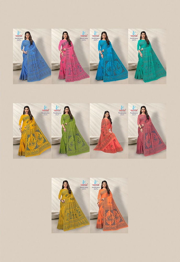 Pencil Cotton Vol 2 By Lakhani Pure Cotton Printed Sarees Wholesale Market In Surat